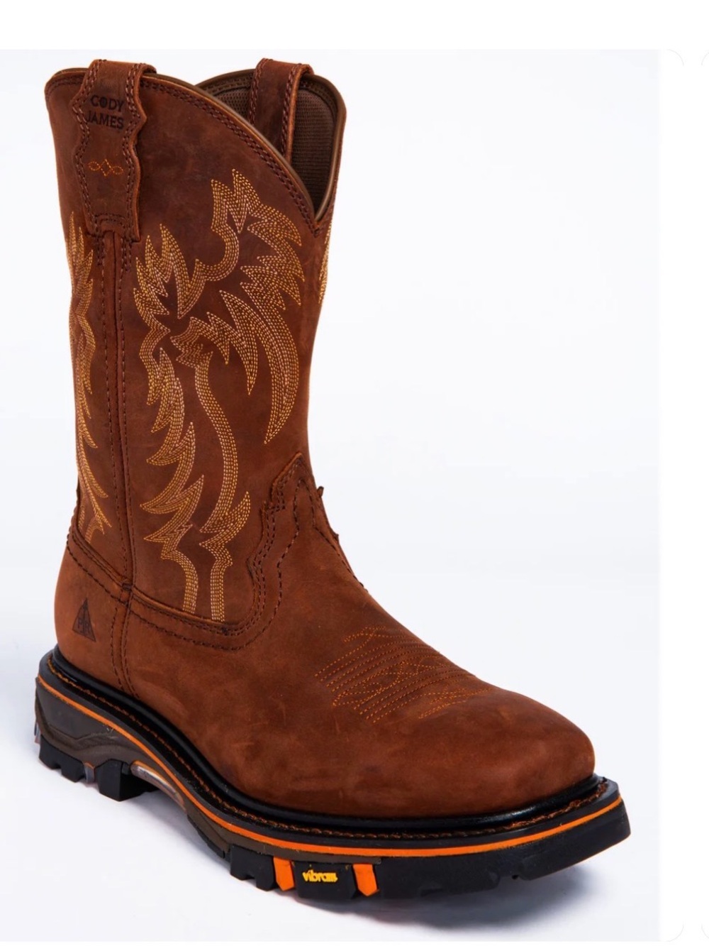 CODY JAMES MEN'S 11" DECIMATOR WESTERN WORK BOOTS, Size 10.5, Brown